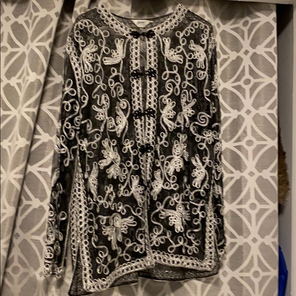 Sheer sparkly kimono